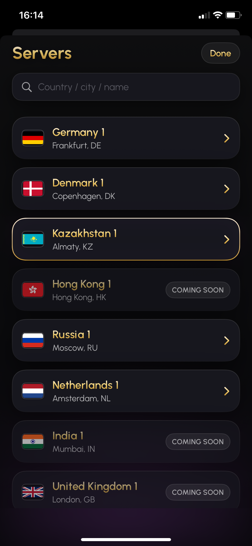 NebulaVPN iOS screenshot 1